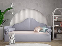 Мягкая кровать для девочки в детскую односпальную комфортную кровать Ельза комбинированная 200х90см