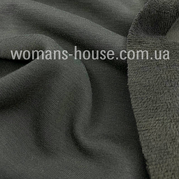 Трикотаж на хутрі 160 см 450 г/м2 DCSF-1 Хакі темний