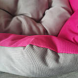 Лежак, Спальне місце  для котів та собак з бортиком S Беж з рожевим, фото 6