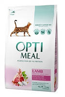 Сухой корм Optimeal (Оптимил) чувствительное пищеварение для кошек (ЯГНЁНОК) 4 кг