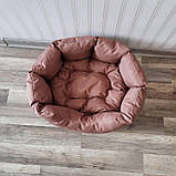 Лежак, Спальне місце  для котів та собак з бортиком M Мокко, фото 2