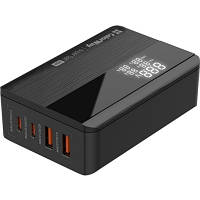 Зарядний пристрій ColorWay Power Delivery GaN (2USB-A + 2USB TYPE-C) (100W) black (CW-CHS041PD-BK)