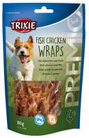 Trixie TX-31590 Premio Fish Chicken Wraps 80 гр - лакомство с курицей и рыбой для собак