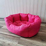 Лежак, Спальне місце  для котів та собак з бортиком M Рожевий, фото 2