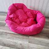 Лежак, Спальне місце  для котів та собак з бортиком M Рожевий, фото 3