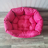 Лежак, Спальне місце  для котів та собак з бортиком M Рожевий, фото 4