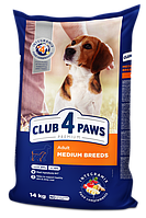 Клуб 4 Лапы Премиум класса 14 кг для взрослых собак средних пород
