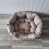 Лежак, Спальне місце  для котів та собак з бортиком S Беж, фото 3