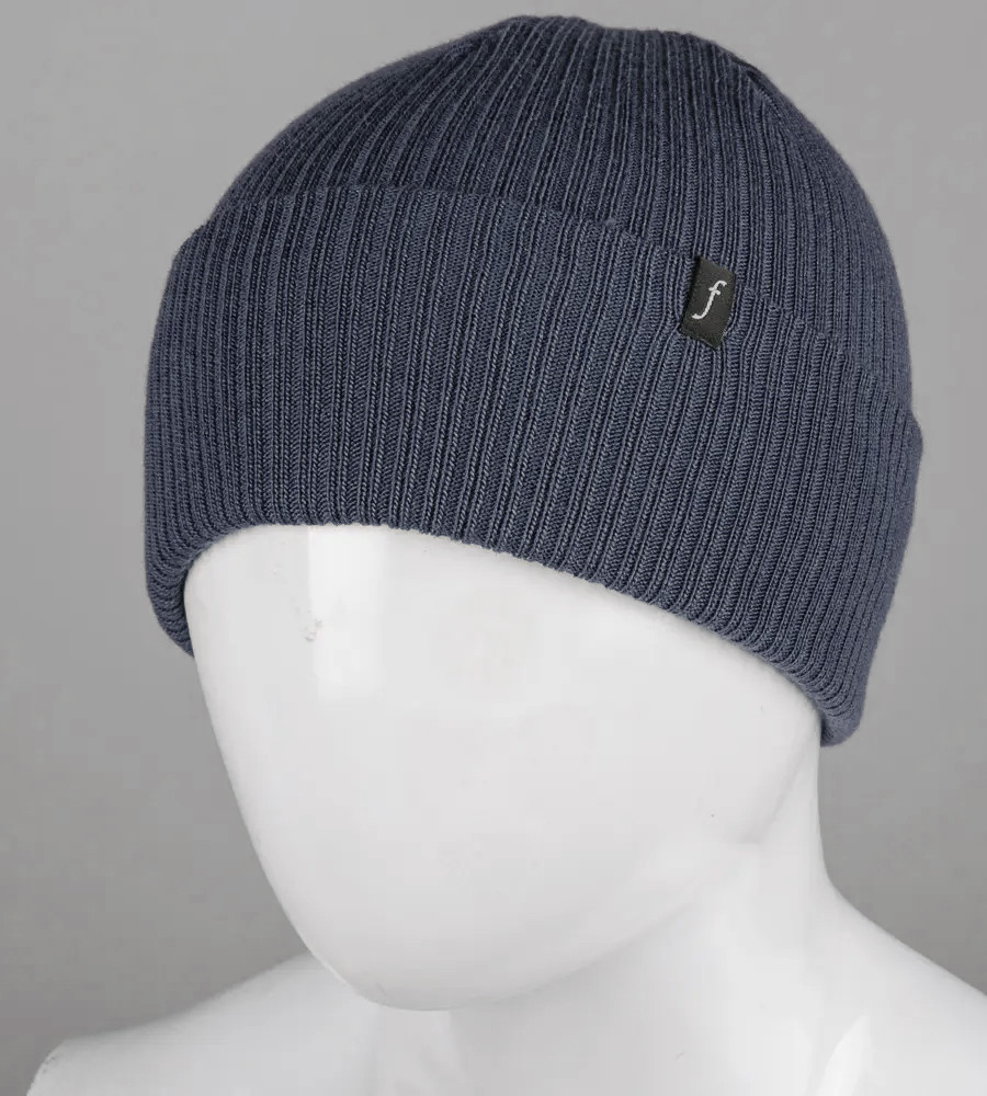 Подвійна шапка "Рубчик" (23204), Графіт, фото 1