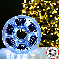Вулична Гірлянда Нитка Котушка 420Led 42м Холодний Білий з Мерехтінням ч/пр