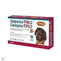 Simparica Trio таблетки від бліх, кліщів та гельмінтів для собак вагою від 5-10 кг 3 таб.