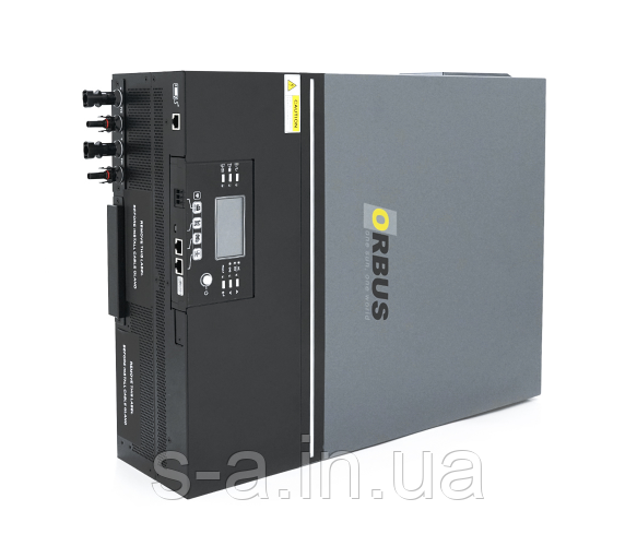 Гібридний сонячний інвертор, ДБЖ ORBUS Axpert Max 7200-48-230: 7,2кВт, 48/230V, струм заряду 150А, MPPT(90-450В)