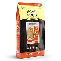 Сухий корм HOME FOOD здорова шкіра та блиск шерсті для дорослих собак малих порід “Індичка та лосось” 10 кг