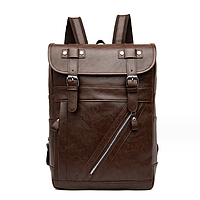 Мужской городской рюкзак классический темно-коричневый