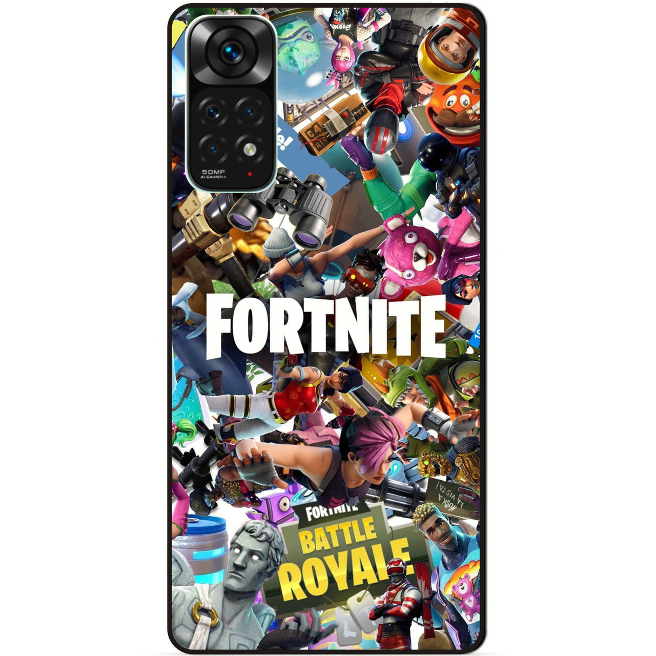 Силіконовий чохол бампер для Xiaomi Redmi Note 11S / Note 11 з картинкою Fortnite Фортнайт