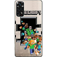 Силіконовий чохол бампер для Xiaomi Redmi Note 11S / Note 11 з картинкою Minecraft Майнкрафт