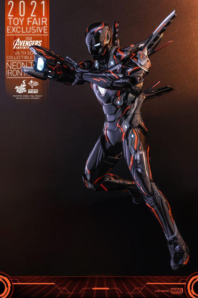 1 6 hot toys mms 597 INFINITY WAR NEON TECH IRON MAN 4.0