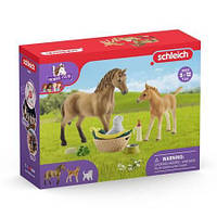 SCHLEICH 42432 ЧЕТВЕРТИНАЛЬНАЯ ЛОШАДЬ +ЖЕРЕБЕНОК +СОБАКА лошадь