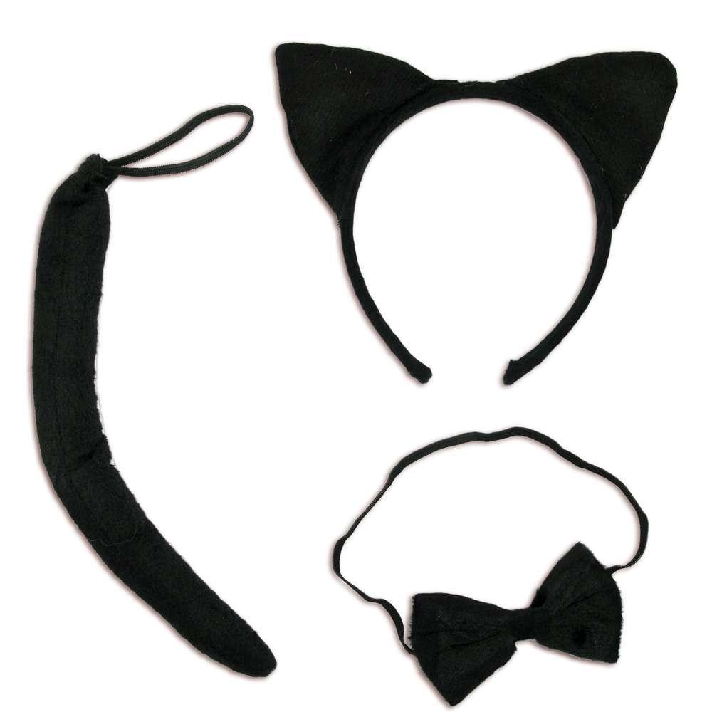 Набір Кішечки дитячий вушка хвостик краватка-метелик для дівчинки, хлопчика