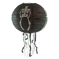 Декор подвесной 40см черный со скелетом
