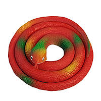 Резиновая змея 70см красная