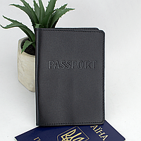 Обкладинка на паспорт шкіряна чоловіча HC-05 (чорна)