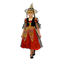 Маскарадный костюм детский Злая Ведьма размер M красный