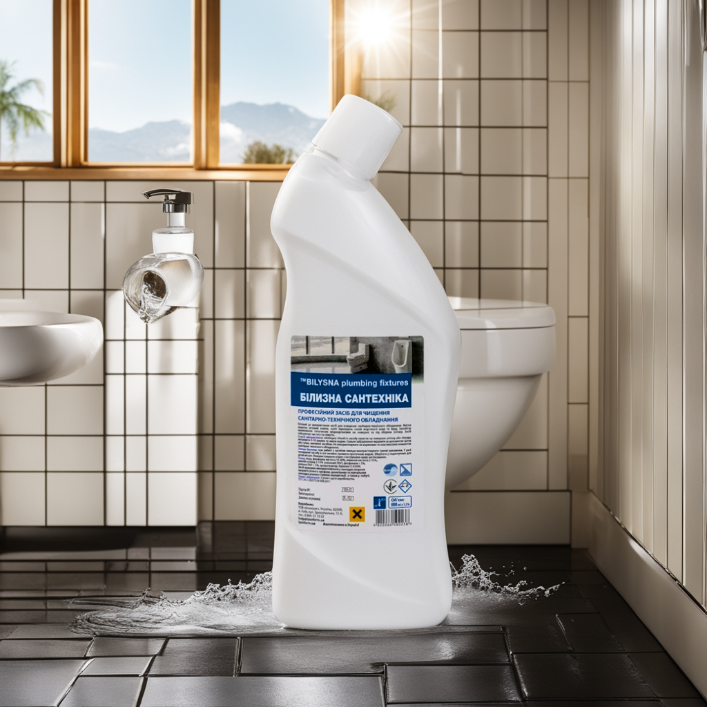 Белизна сантехника 800 мл, средства для чистки унитазов и мытья туалетов, моющие средства для дезинфекции - фото 3 - id-p2026764064