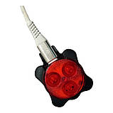 Б/У Світлодіодний червоний ліхтар, 4 режими, на акумуояторі, microUSB, фото 4