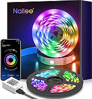 RGB Светодиодная лента 10 метров + Bluetooth + реакция на музыку+ пульт Nallee, водонепроницаемые, 5050,