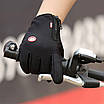 L. Чорні універсальні, спортивні, зимові рукавички з сенсором для телефону. Чорні жіночі жіночі чоловічі рукавички., фото 6
