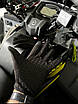 L. Чорні універсальні, спортивні, зимові рукавички з сенсором для телефону. Чорні жіночі жіночі чоловічі рукавички., фото 9