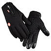 XL. Чорні універсальні, спортивні, зимові рукавички з сенсором для телефону. Чорні жіночі жіночі чоловічі рукавички., фото 7