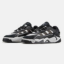 Чоловічі Кросівки Adidas Niteball v2 Black Grey / Адідас Найтбол в2 Чорні з Сірим, фото 5