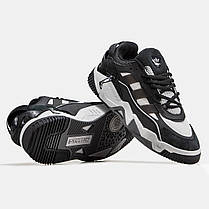 Чоловічі Кросівки Adidas Niteball v2 Black Grey / Адідас Найтбол в2 Чорні з Сірим, фото 4