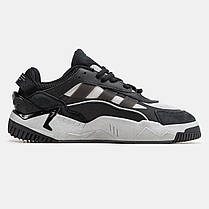 Чоловічі Кросівки Adidas Niteball v2 Black Grey / Адідас Найтбол в2 Чорні з Сірим, фото 3
