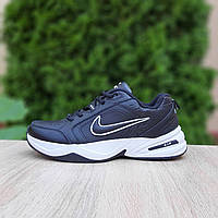 Мужские зимние кроссовки Nike AIR Monarch (черно-белые) модные повседневные кроссы 3919 Найк