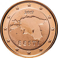 Монета Естонії 1 євроцент 2017-18 рр.