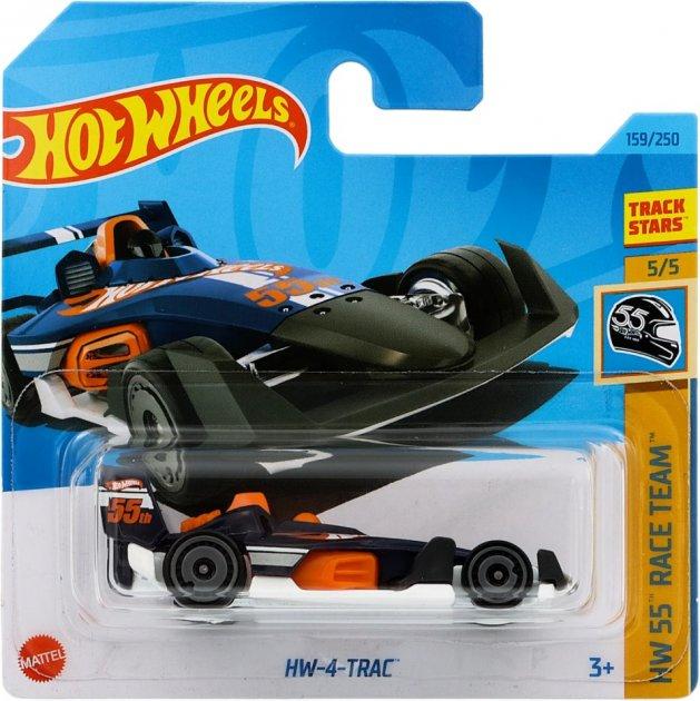 Машинка Хот Вілс 1:64 HW-4-Trac колекція HW 55 Race Team Hot Wheels Mattel HKG50