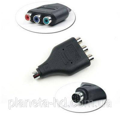 Перехідник mini-DIN 7pin - 3RCA (F) (component video) (516420-0019)