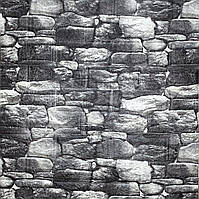 Панель самоклеюча 3d (3д) декоративна самоклейка м'яка гнучка пвх для стін і стель під чорний камінь Катеринославський