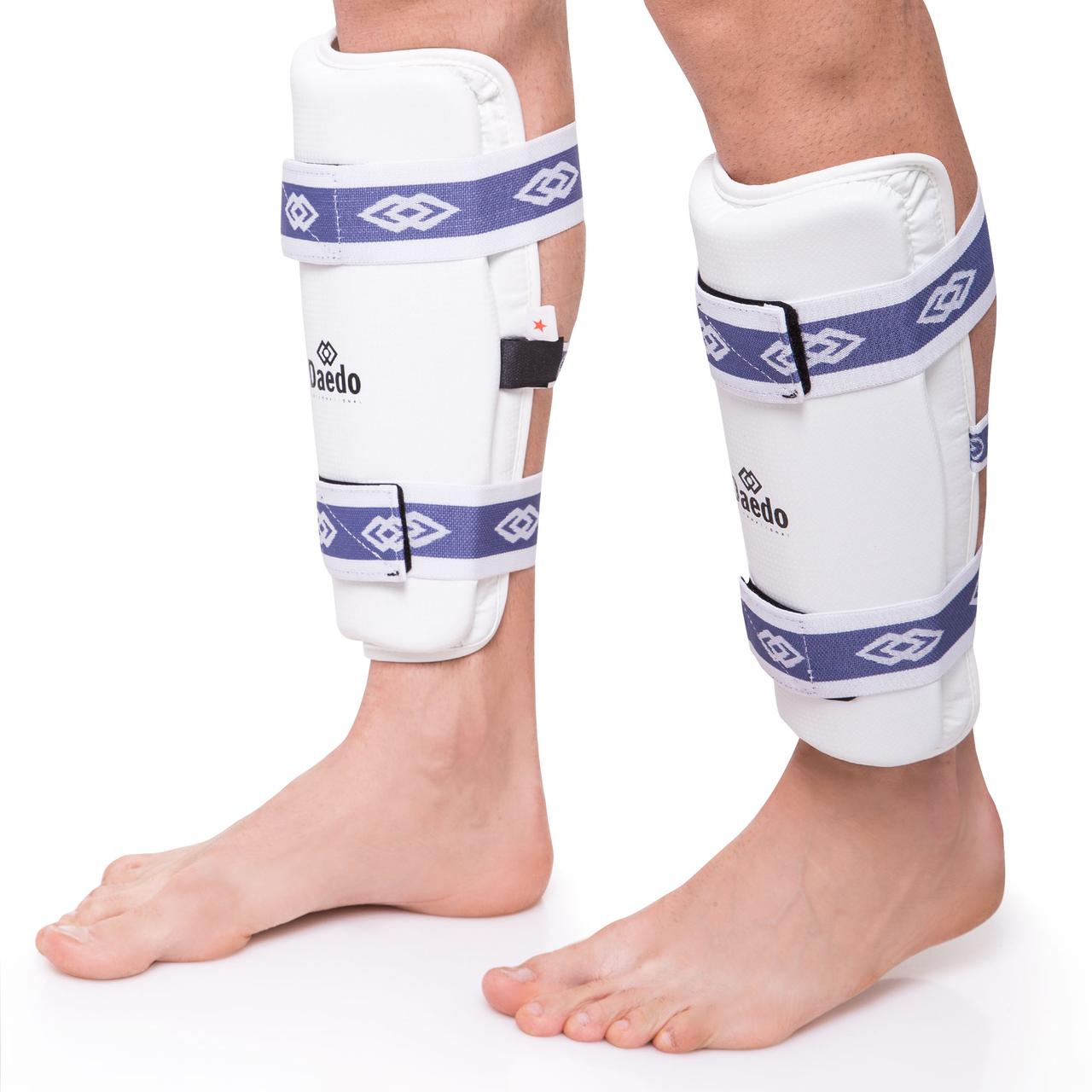 Захист гомілки для тхеквондо щитки Zelart BO-6314-W (S-XL) білий, фото 1