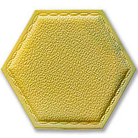 Декоративный самоклеящийся шестиугольник Оригинальный под кожу темно желтый 200x230мм (1101) SW-00000741
