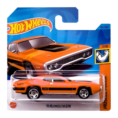 Машинка Хот Вілс 1:64 71 Plymouth GTX колекція Muscle Mania Hot Wheels Mattel HKJ56