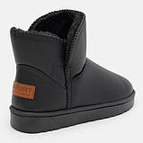 Уггі чорні короткі еко шкіра маломірки розмір 24,5см 25см 25,5см 27см 28см, фото 2