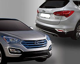 Хром окантовка галогенок Hyundai Santa Fe 2012- (Autoclover/Корея/C452)