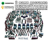 Військовий набір солдатиків танків машин дерев Besegad 307 шт Военный набор