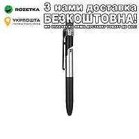 Ручка з підставкою для телефону стилус ліхтарик 4 в 1 Ручка для телефона Чорний