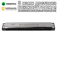 Губна гармошка Harmonica металева Губная гармошка Сріблястий