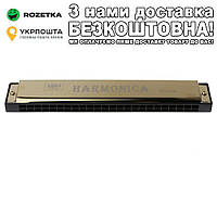 Губна гармошка Harmonica металева Губная гармошка Золотий